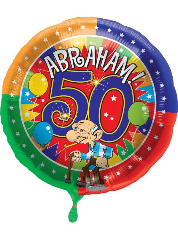 50 jaar abraham knalfeest folieballon