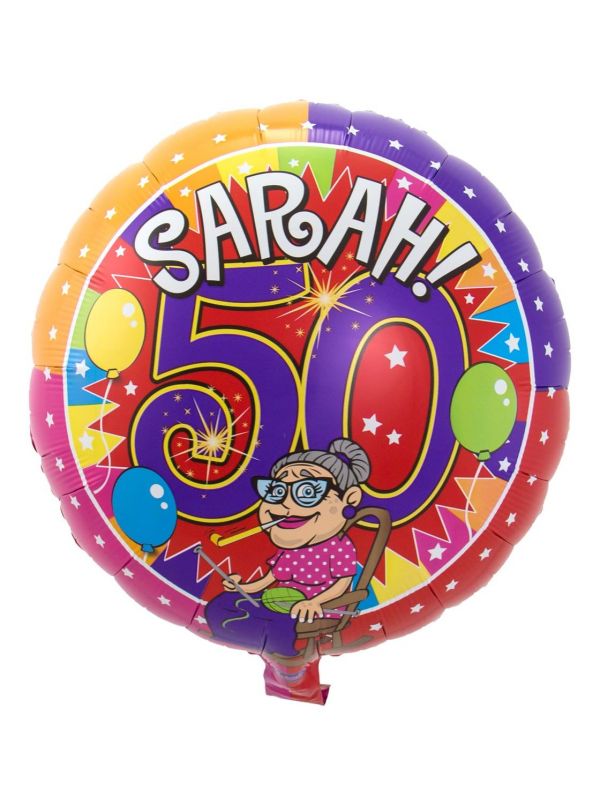 50 jaar sarah knalfeest folieballon