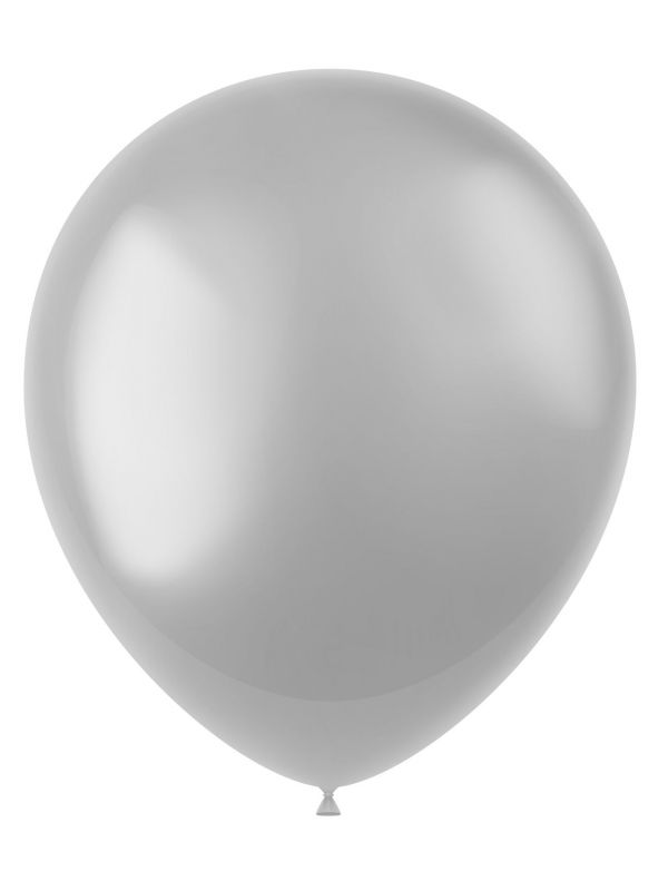 50 metallic ballonnen moondust silver 33cm