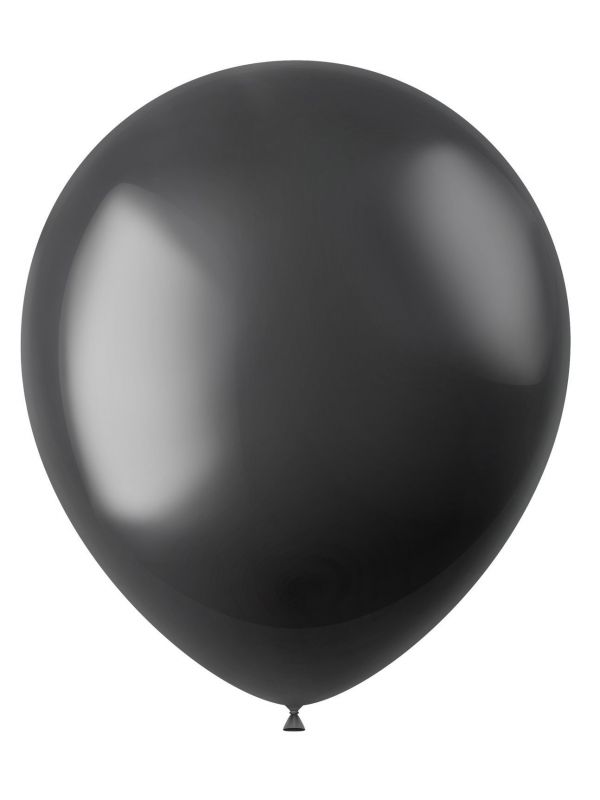 50 metallic ballonnen onyx black 33cm