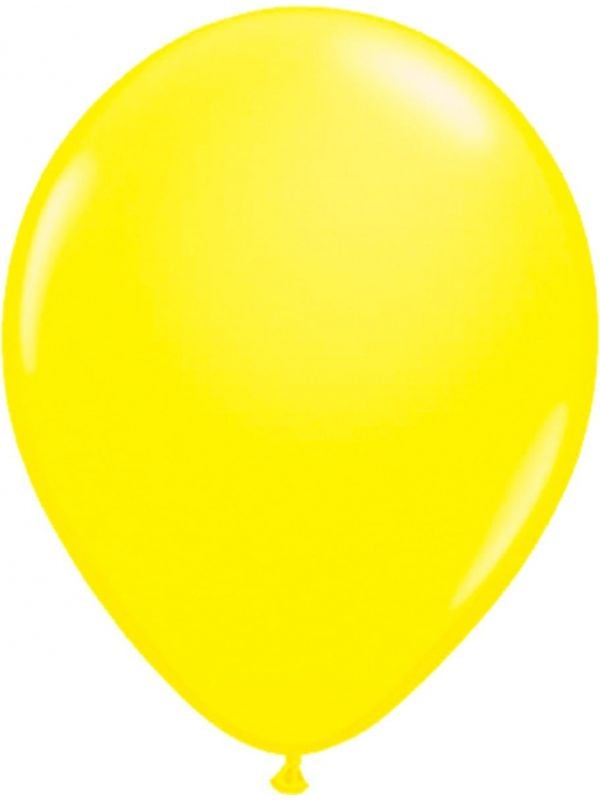 8 gele neon ballonnen 25cm