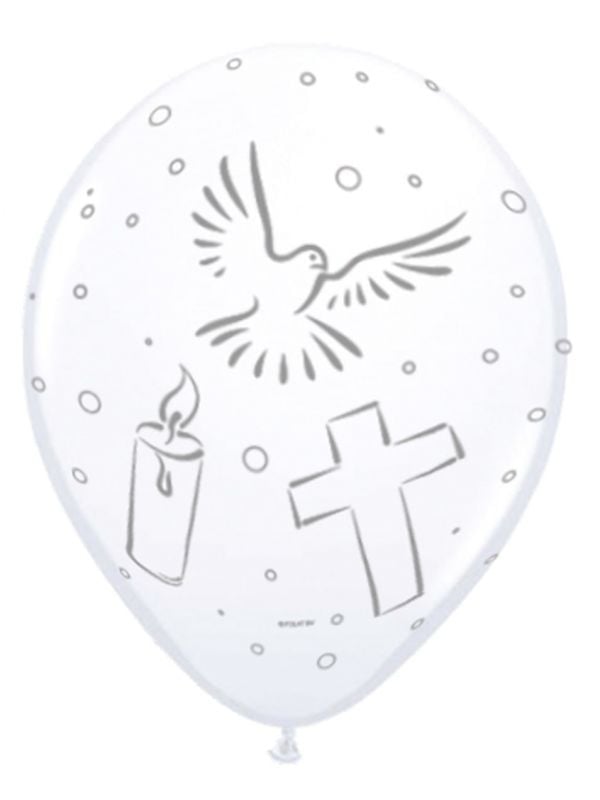 8 heilige communie ballonnen wit