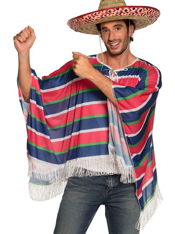 Alfonso Mexicaanse poncho heren
