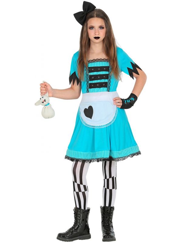 Alice in wonderland rocker kostuum kind