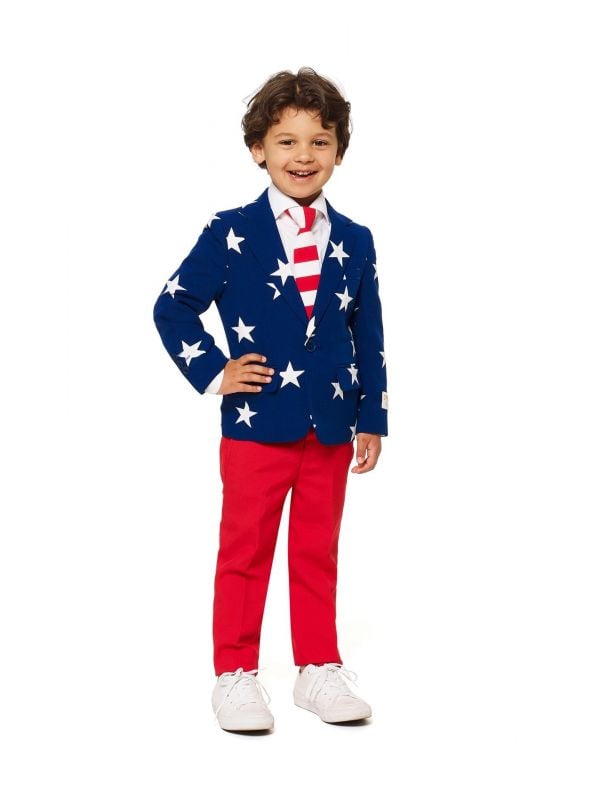 Amerikaans stars & stripes Opposuits kostuum jongens