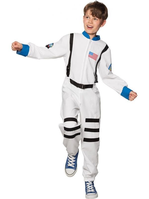 Amerikaanse astronaut kostuum kind