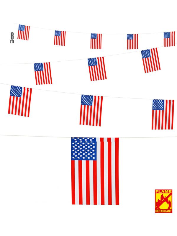 Normaal Horizontaal Maak een bed Amerikaanse vlag slinger
