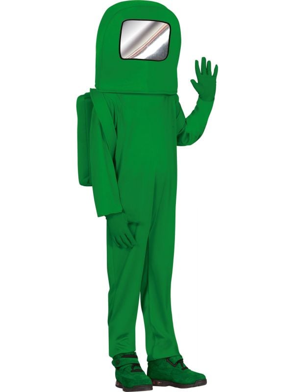 Among us kostuum imposter groen kind
