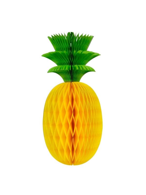 Ananas honingraat versiering geel