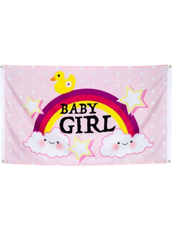 Baby girl babyshower vlag
