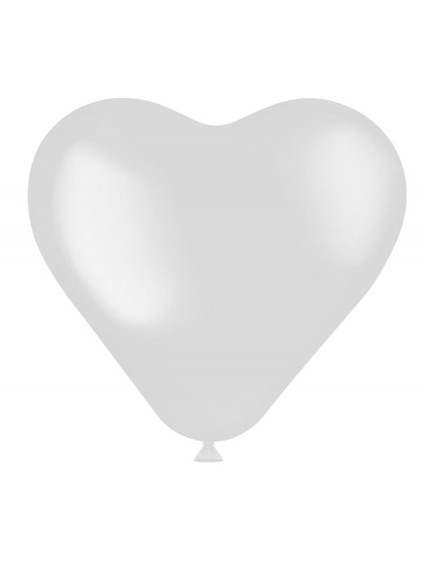Ballonnen hartvormig wit