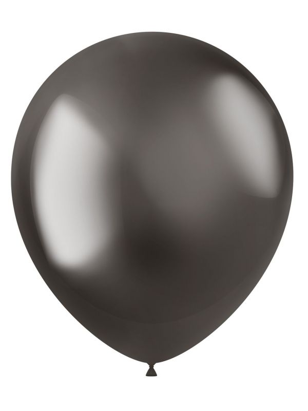 Ballonnen metallic grijs intense