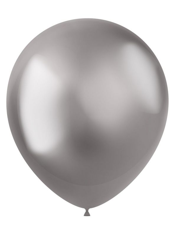 Ballonnen metallic zilver intense