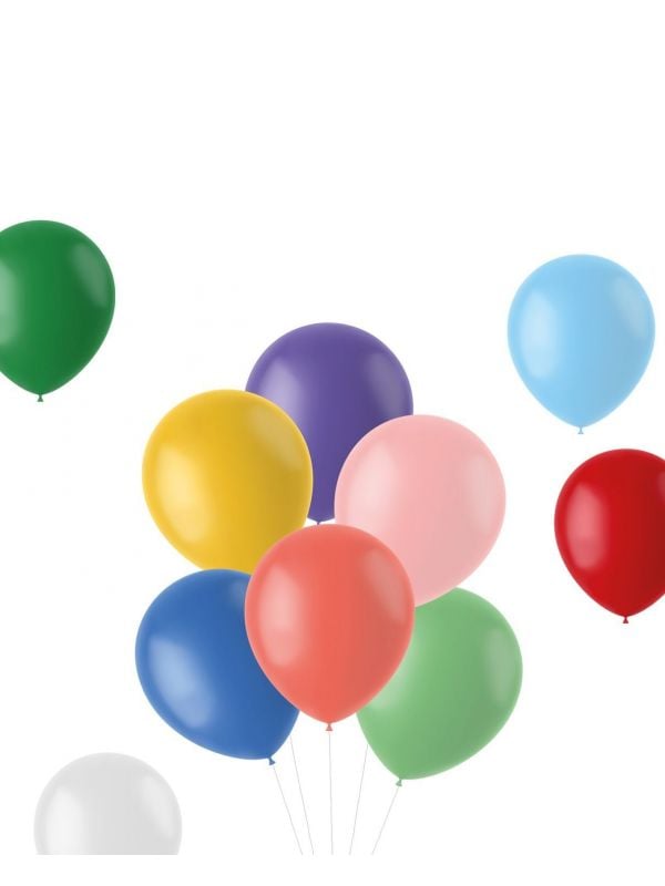 Ballonnen mix gekleurd retro 50 stuks