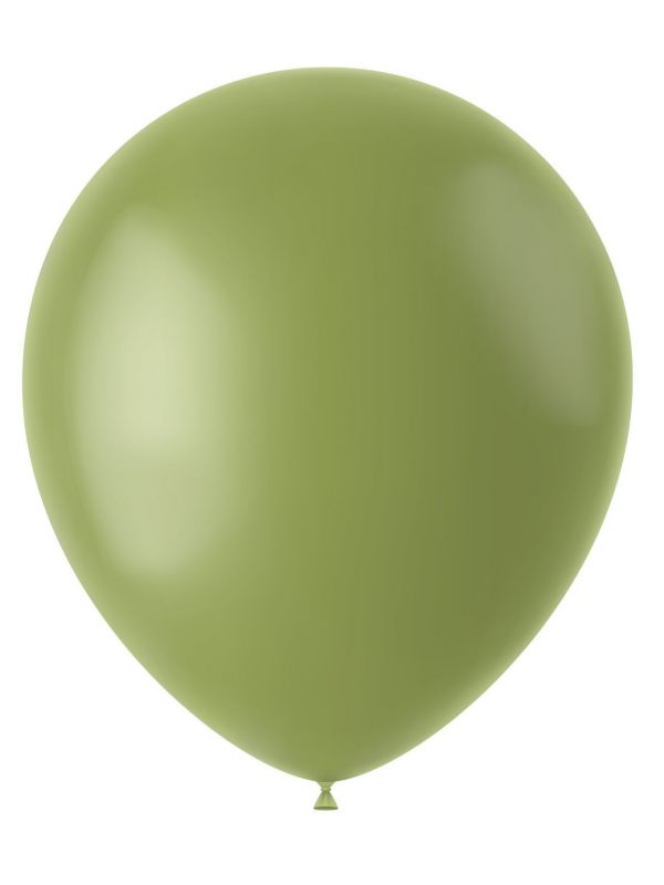 Ballonnen olijf groen mat 50 stuks