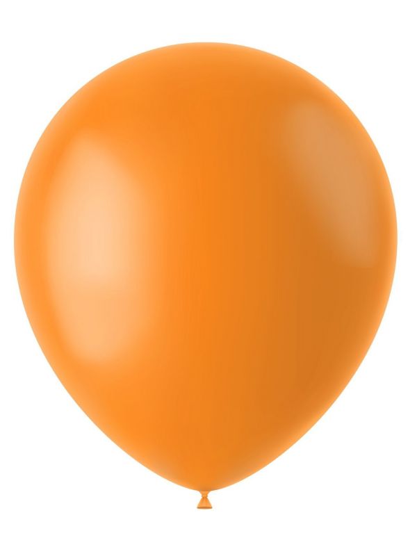 Ballonnen oranje mat 10 stuks