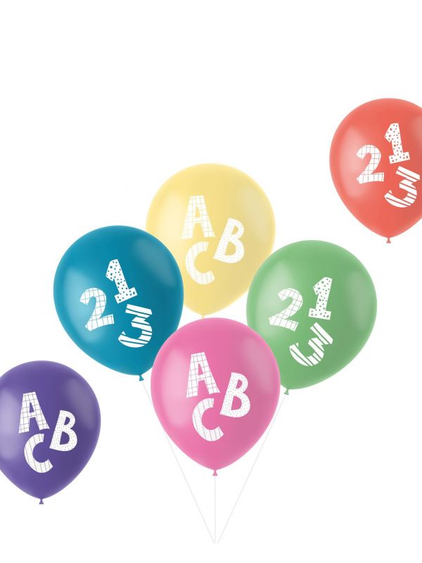 Ballonnen set 123 ABC school