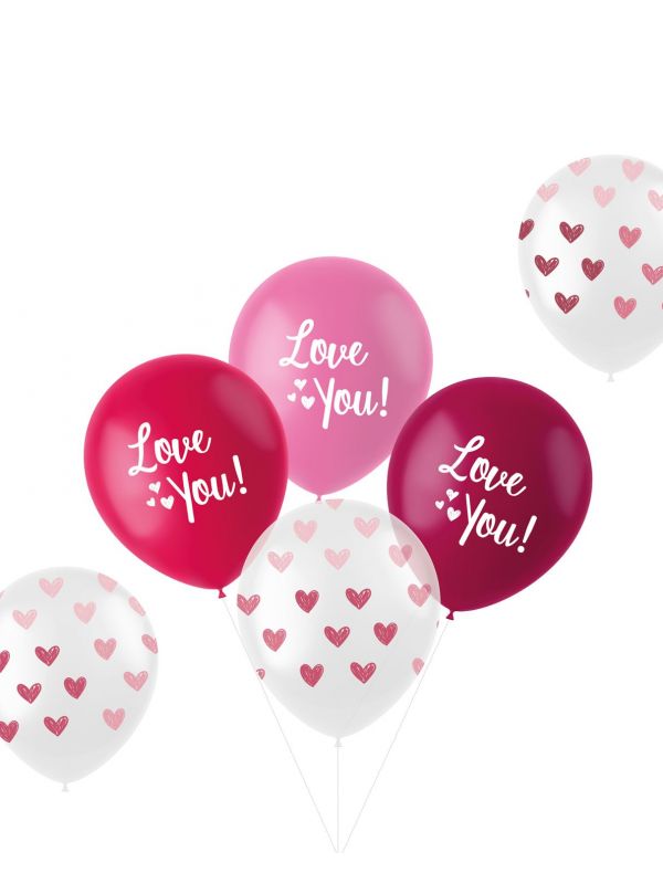 Ballonnen set 'I love You' roze