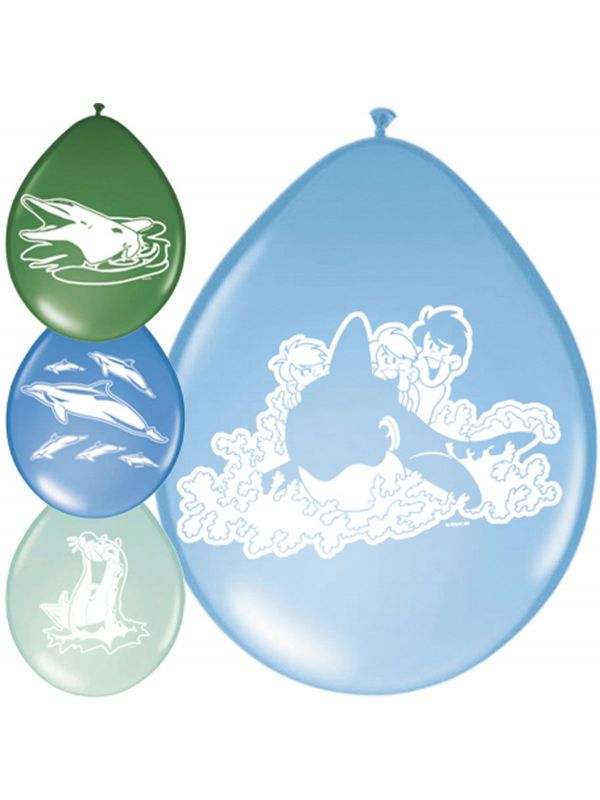Ballonnen set met dolfijnen blauw groen