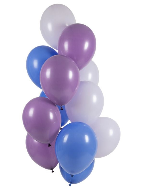 Ballonnen set paarskleurig 12 stuks
