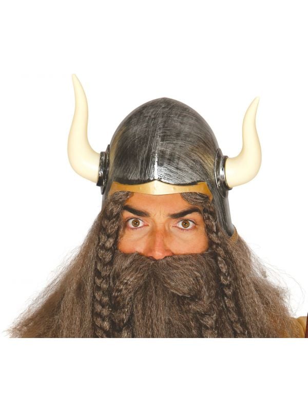 Barbaarse Viking helm met hoorns