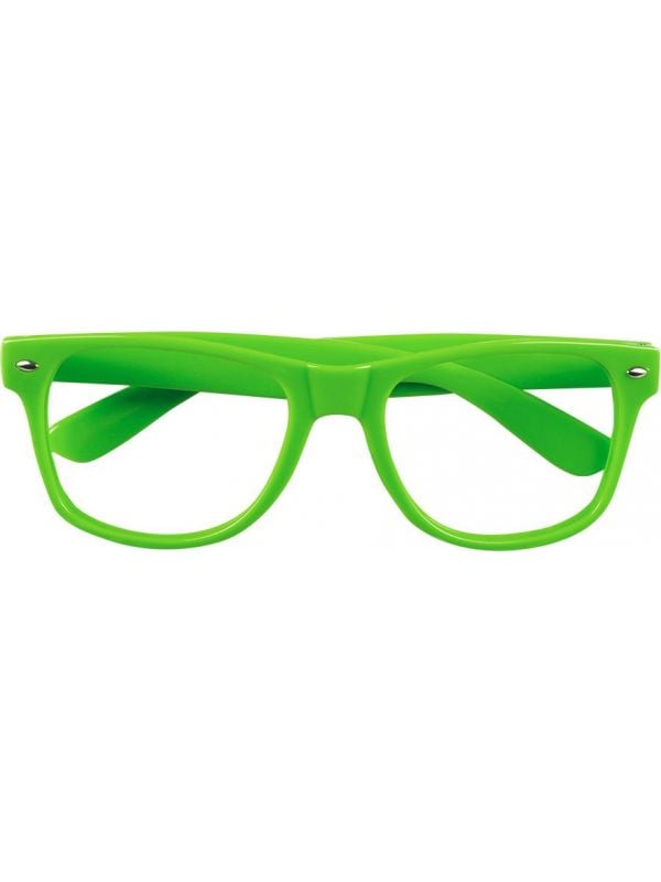 Basic feestbril neon groen