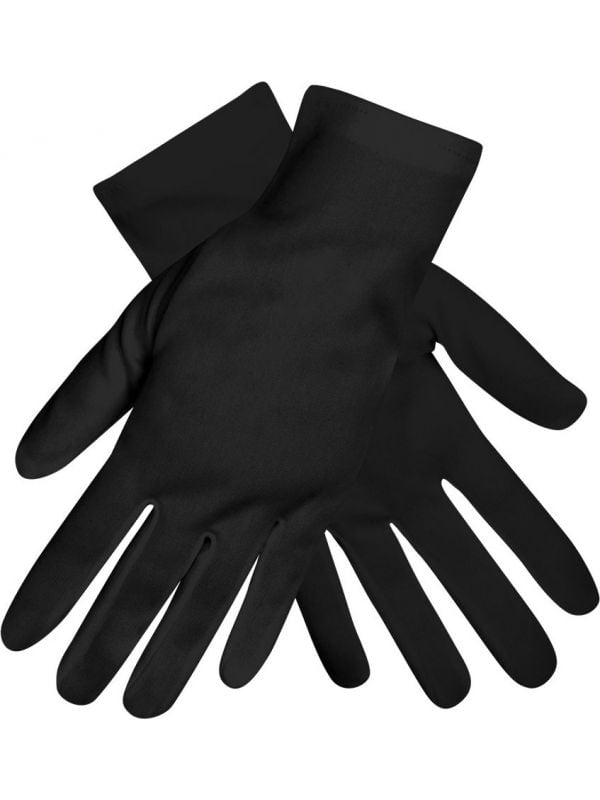 Basic zwarte handschoenen kort