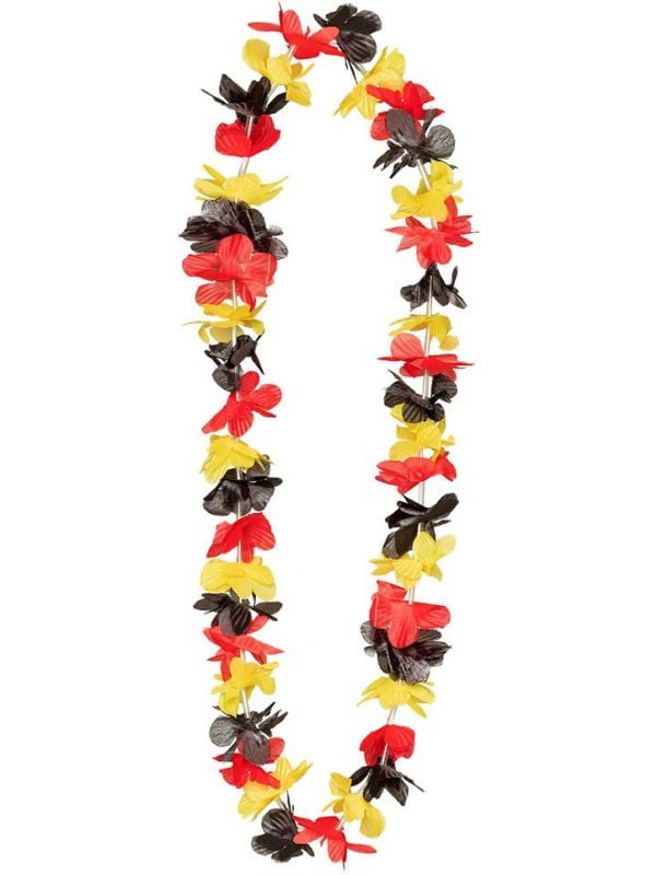 België hawaii krans zwart geel rood