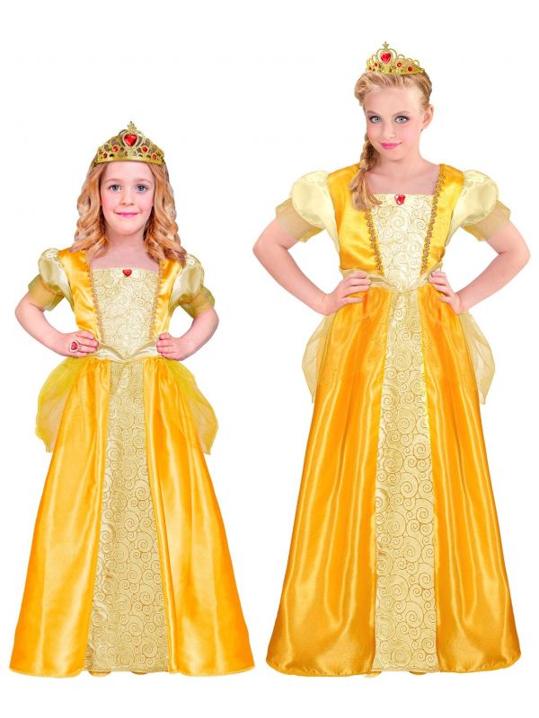 Belle prinses jurk geel meisje