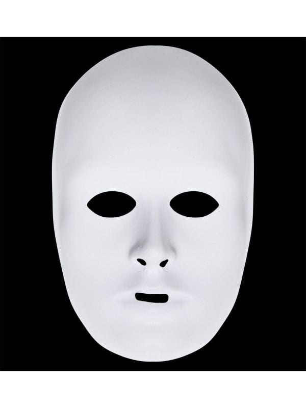 Beschilderbaar wit uniseks masker