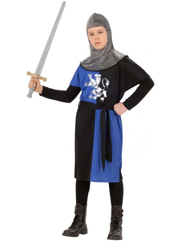 Blauw middeleeuws ridder kostuum kind