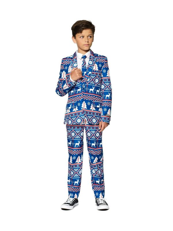 Blauwe kerstmis Suitmeister kostuum jongens