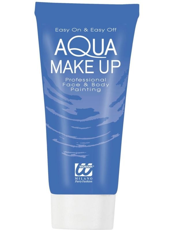 Blauwe make-up tube waterbasis