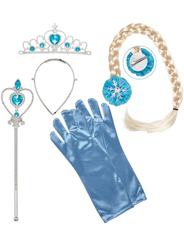 Blauwe sneeuwprinses sieraden set