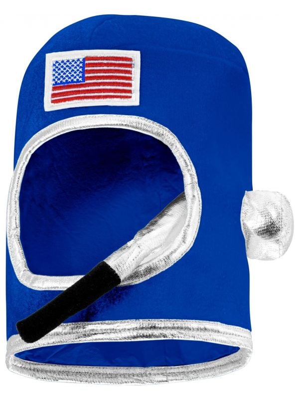 Blauwe stoffen astronaut helm kind