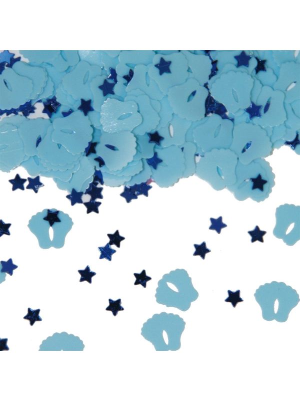 Blauwe tafelconfetti geboorte jongen