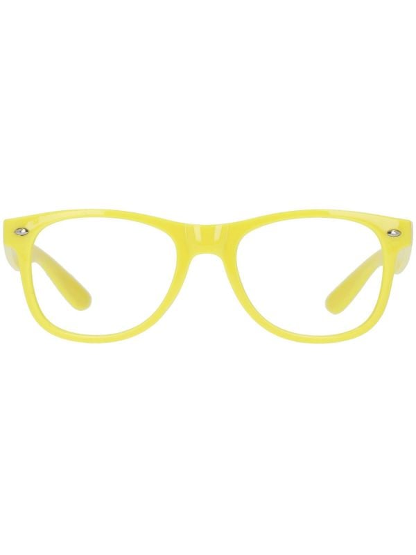 Blues Brothers feestbril neon geel