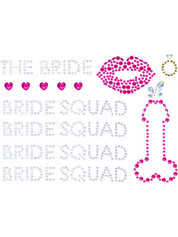Bride squad bodyjewels stickers