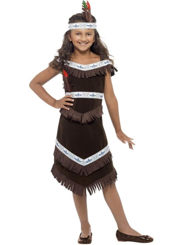 Bruine indianen outfit meisjes