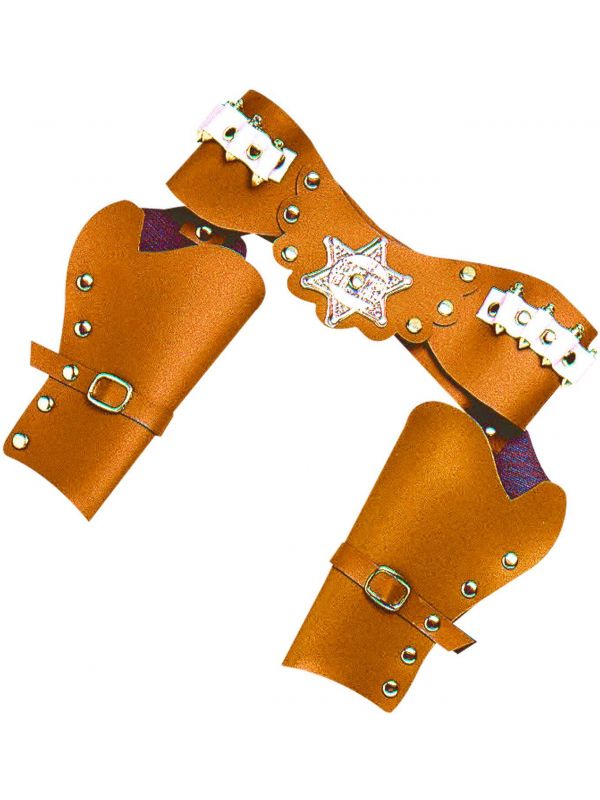 Bruine luxe dubbele cowboy holster