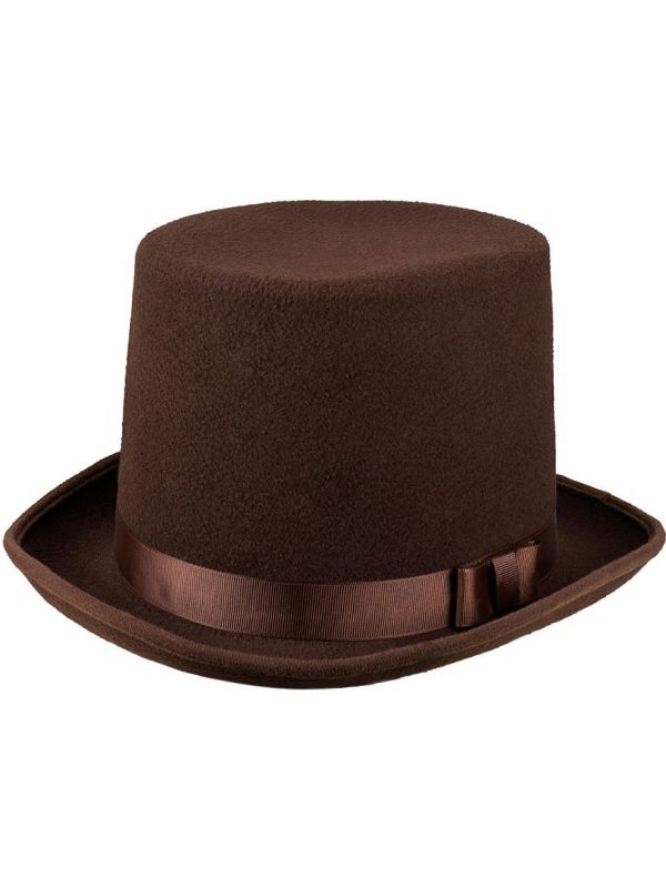 Byron bruine hoge hoed kwaliteit