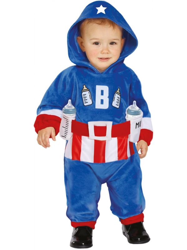 Captain milk superheld kostuum baby