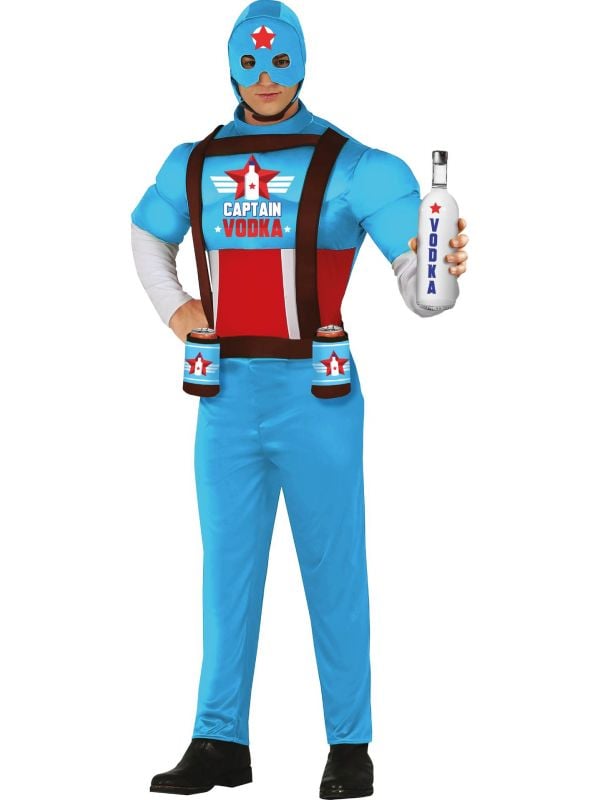 Captain vodka superheld kostuum man