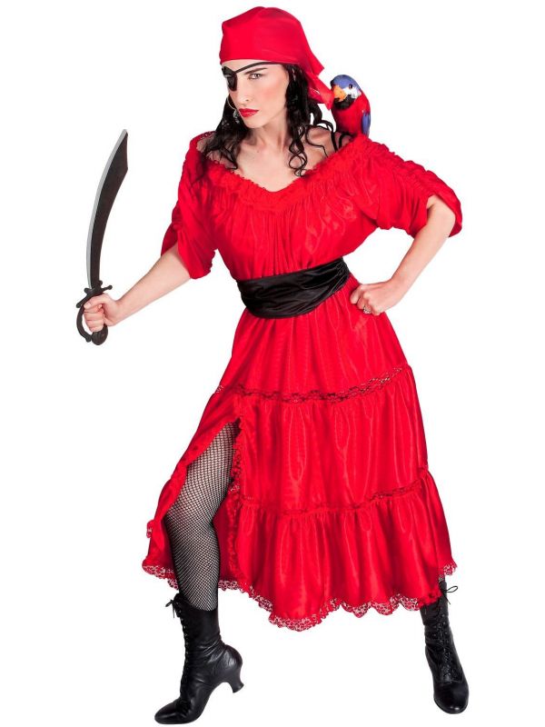 Caraïbische Piraten kostuum, rood