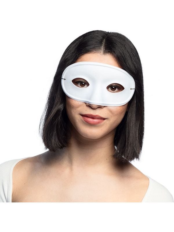 Carnaval oogmasker basis wit