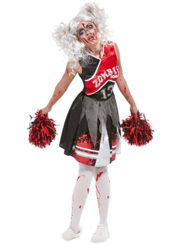 Cheerleader zombie pakje rood