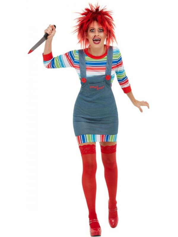 Biscuit Hoelahoep japon Chucky vrouwen kostuum | Carnavalskleding.nl