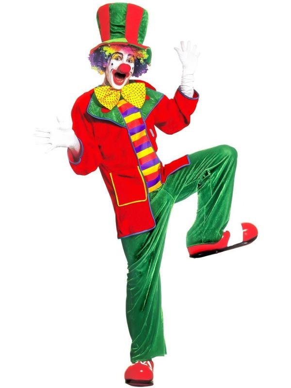 Clown fluweel kostuum