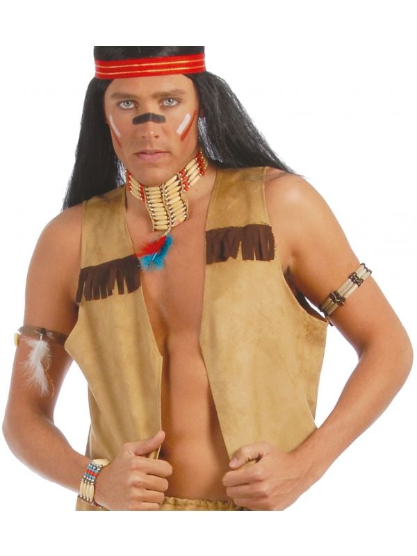 Cowboy indianen suedelook vest