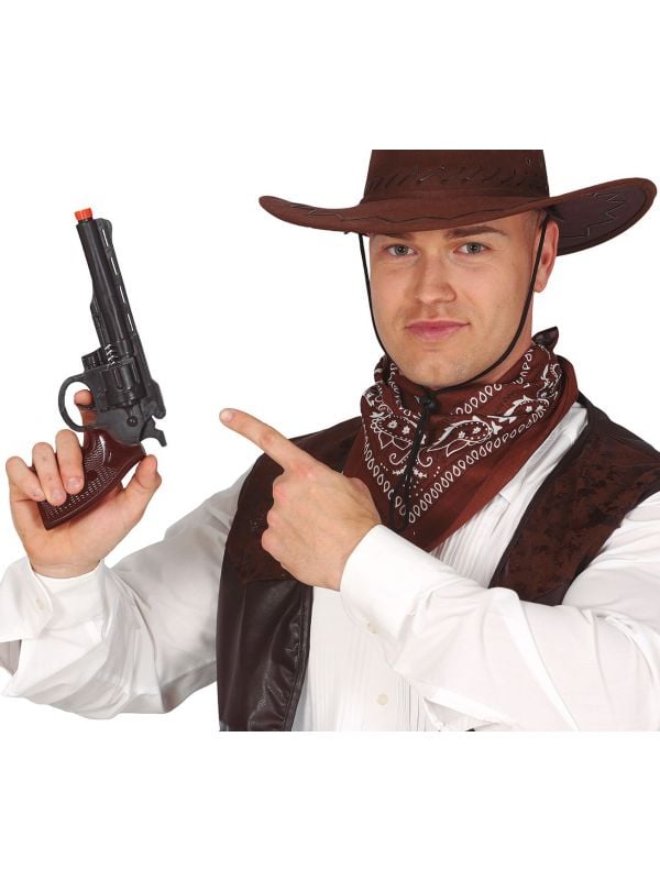 Cowboy pistool zwart budget